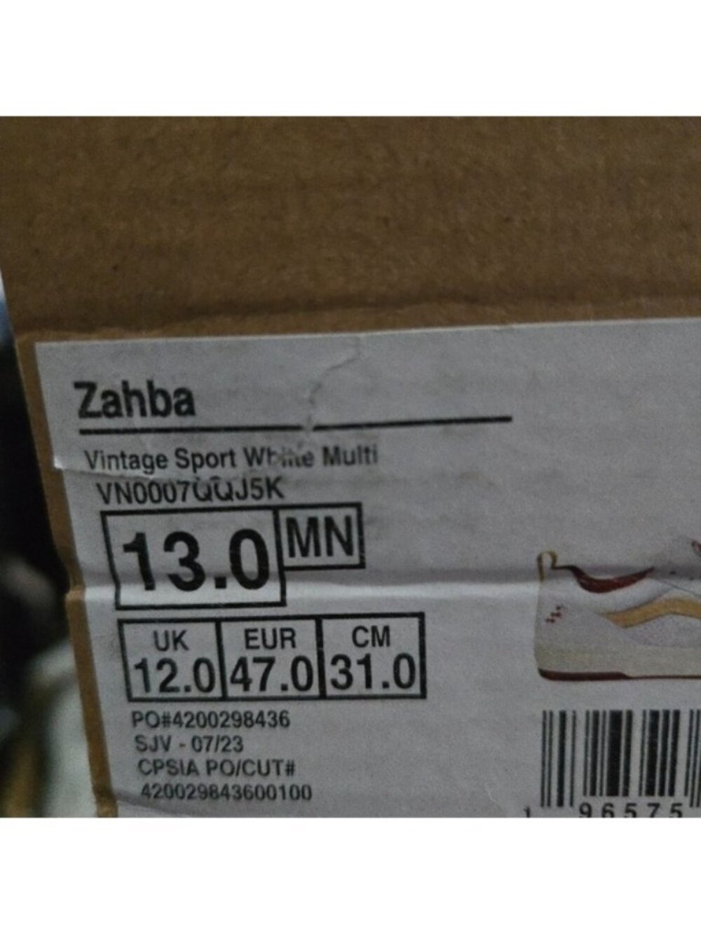 Mens Zahba Vintage Sport Men Size 13 Whote And Brown Vr3cush 062026 - Picture 8 of 8
